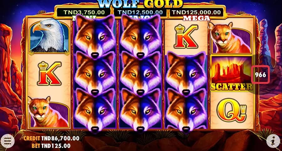 wolf gold slot online kasyno
